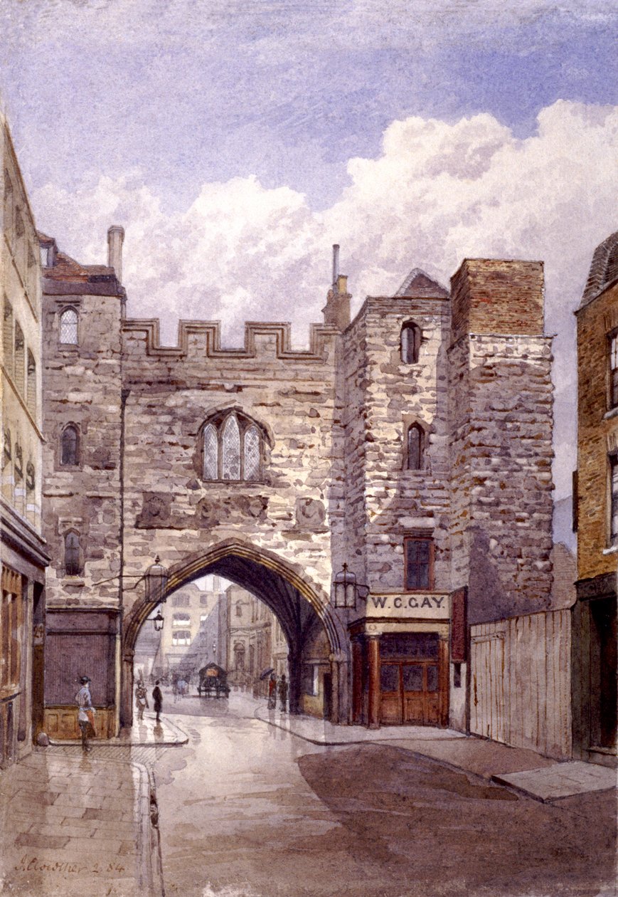 Brama Św. Jana, Clerkenwell, Londyn, 1884 autorstwa John Crowther