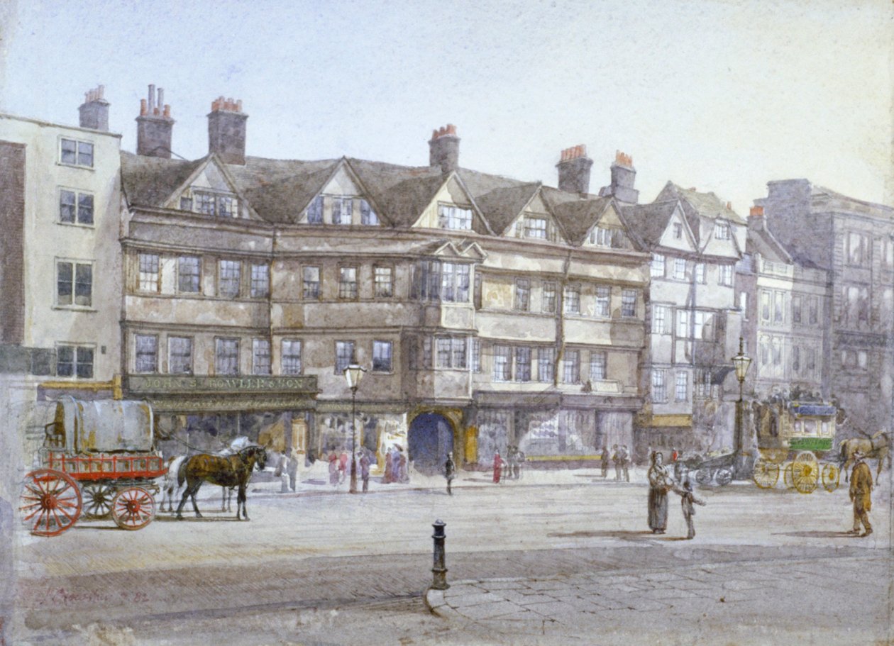 Staple Inn, Londyn, 1882 autorstwa John Crowther