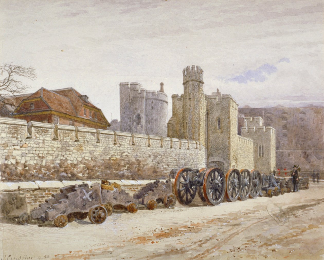 Tower of London, Stepney, Londyn, 1883 autorstwa John Crowther