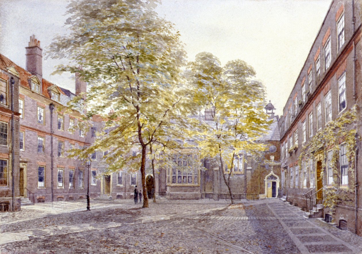 Widok Staple Inn, Londyn, 1882 autorstwa John Crowther
