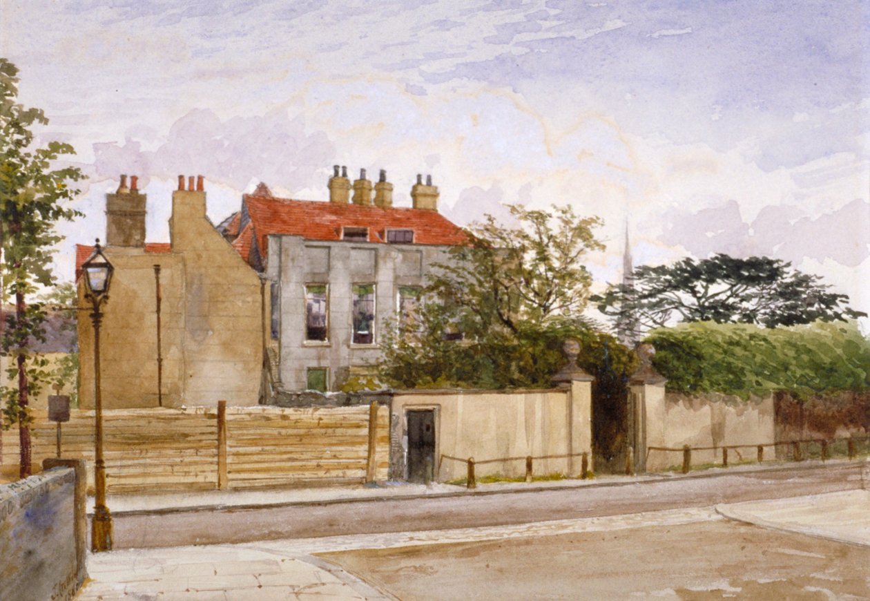 Widok Turret House, Lambeth, Londyn, 1880. autorstwa John Crowther