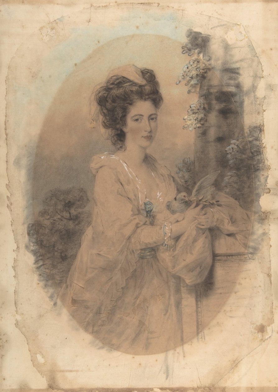 Isabella Hunter, kuzynka artysty, 1781. autorstwa John Downman