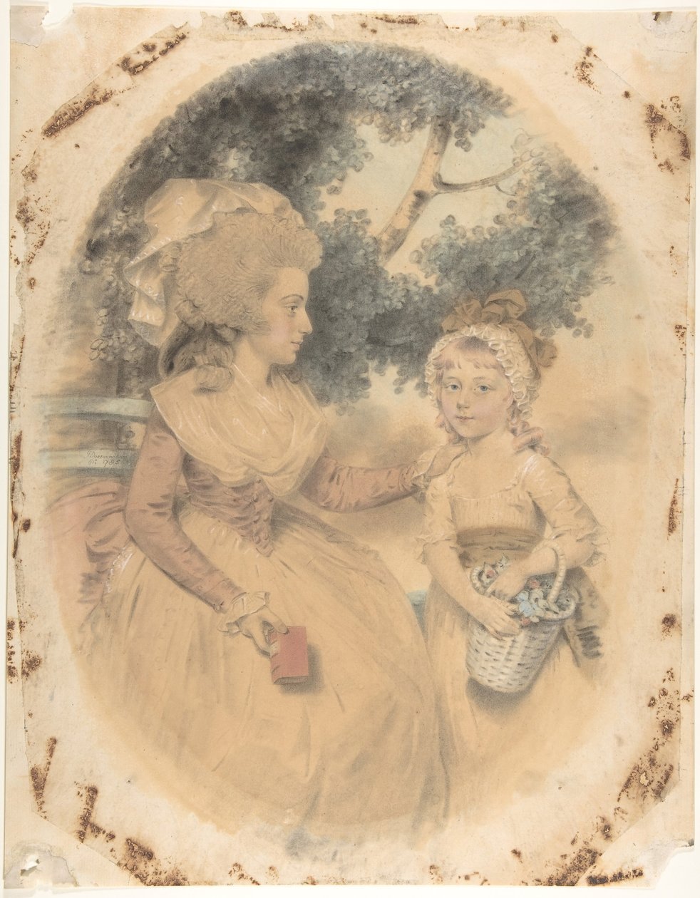 Pani Morgan i jej dziecko, 1785. autorstwa John Downman