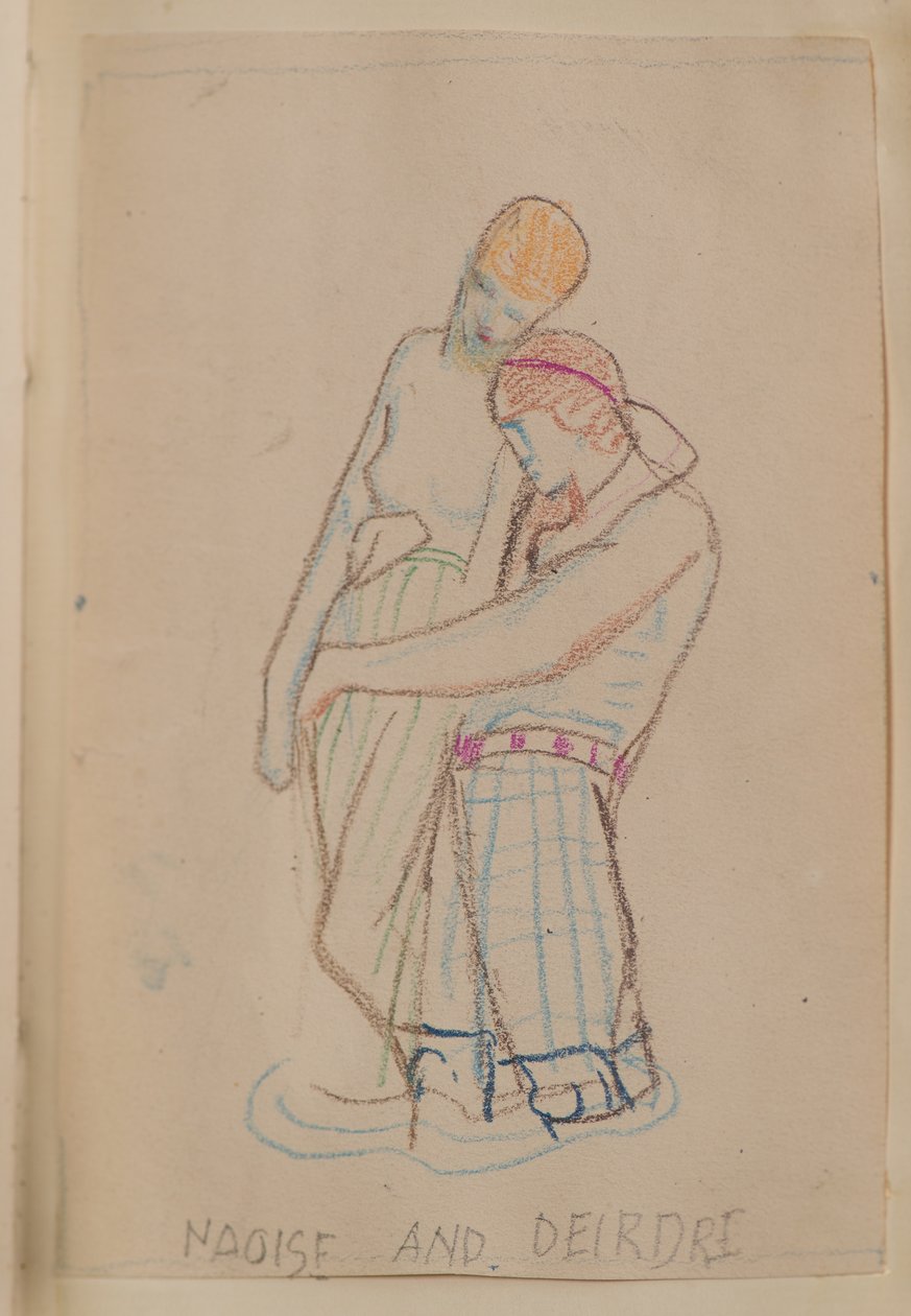 Naoise i Deirdre (ołówek) autorstwa John Duncan