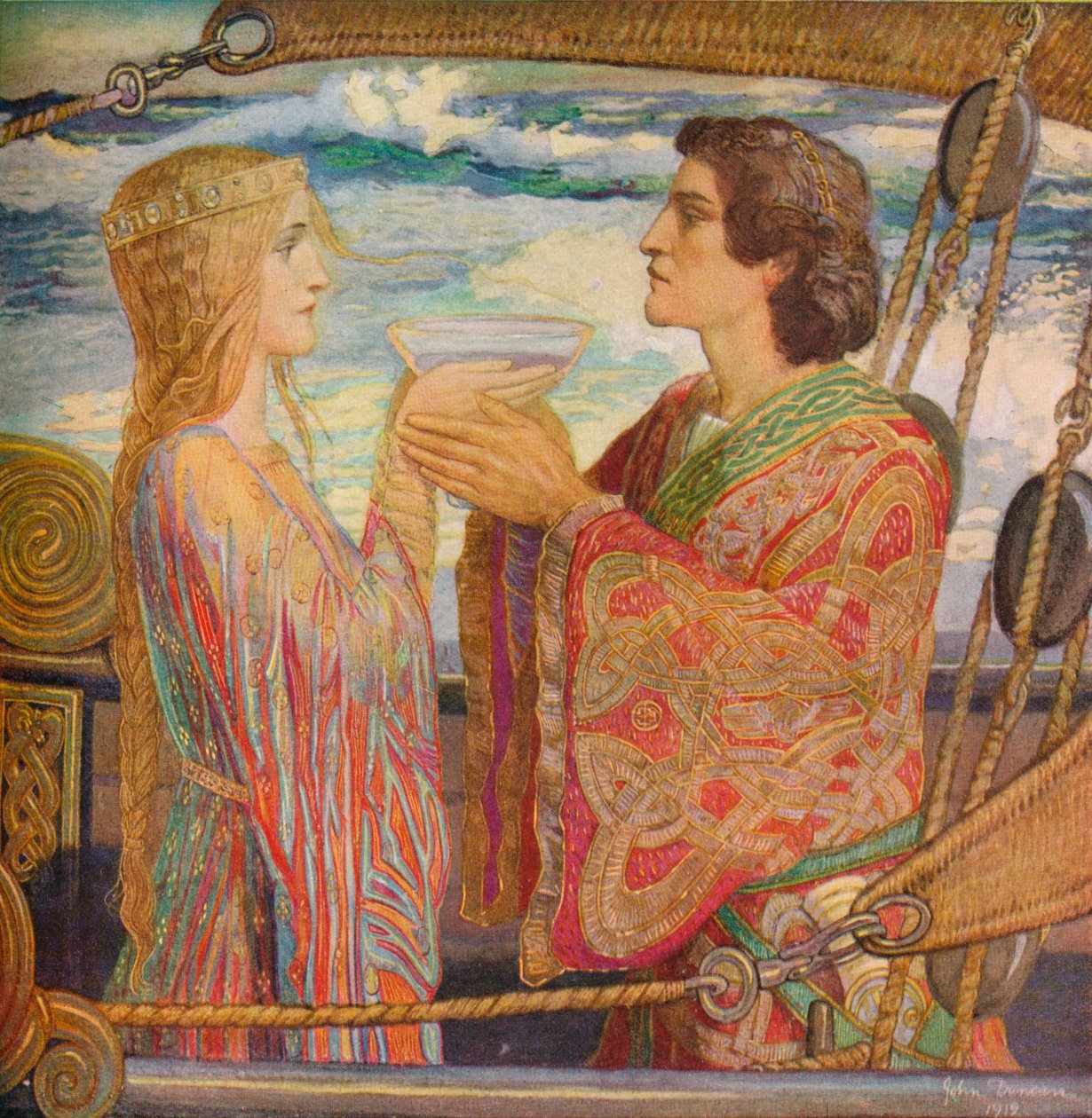 Tristan i Izolda, 1912 autorstwa John Duncan