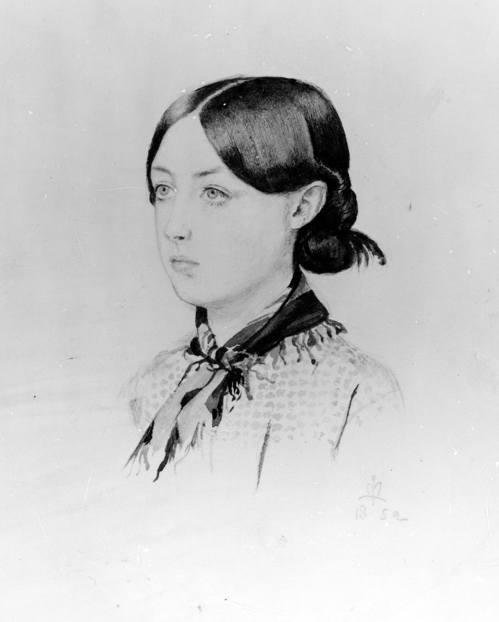 Ann Lynn, 1852 (wc na papierze) autorstwa John Everett Millais