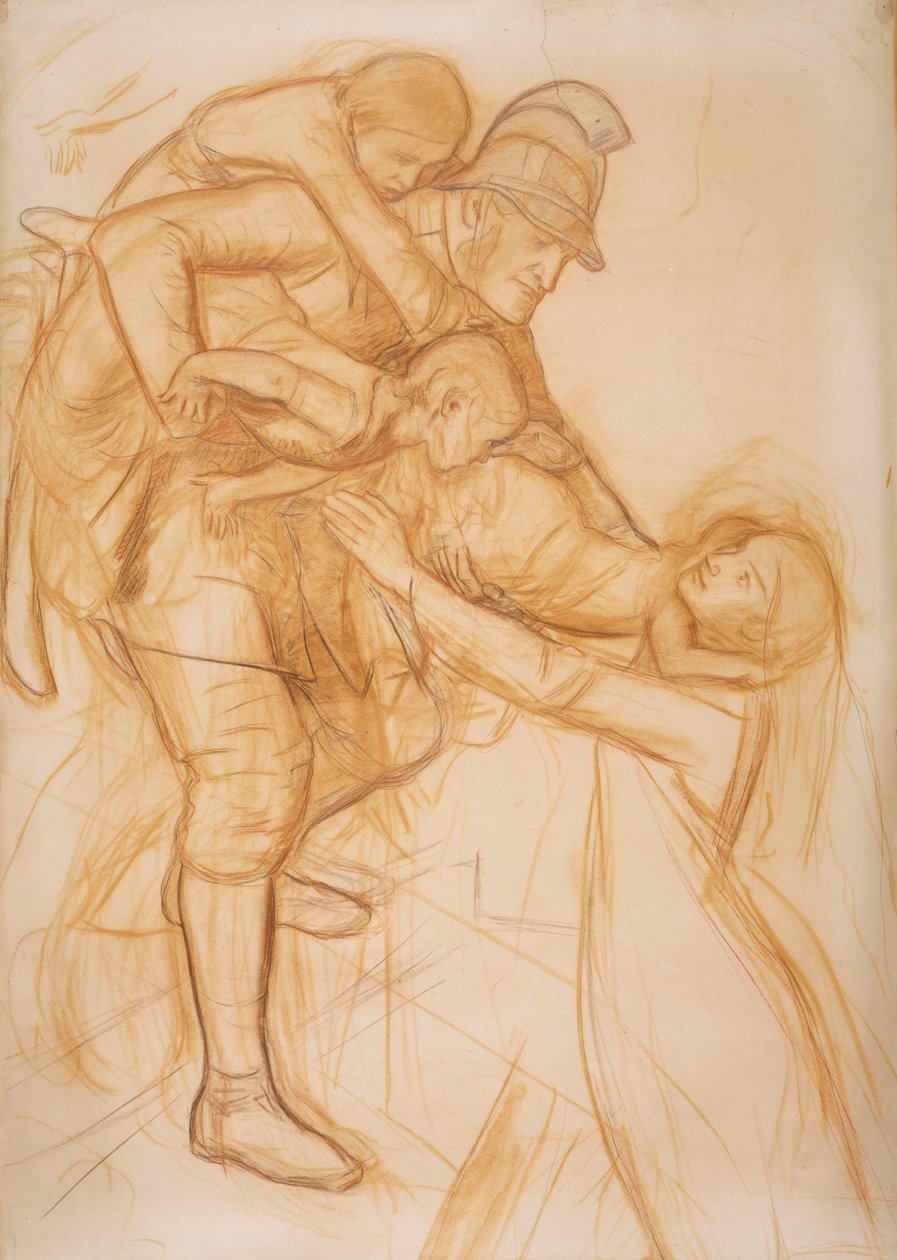 Karykatura do „Ratunku”, ok. 1855 r. autorstwa John Everett Millais