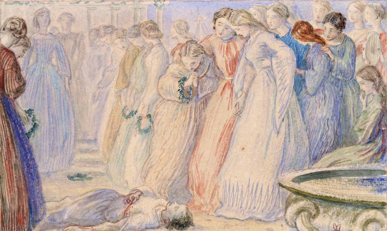Iphis i Anaxarete, koniec XIX wieku autorstwa John Everett Millais