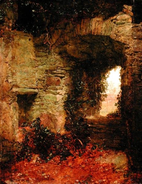Galloway Keep, c.1870 (olej na panelu) autorstwa John Faed