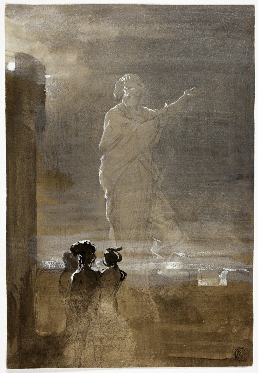 Hamlet i duch jego ojca autorstwa John Faed