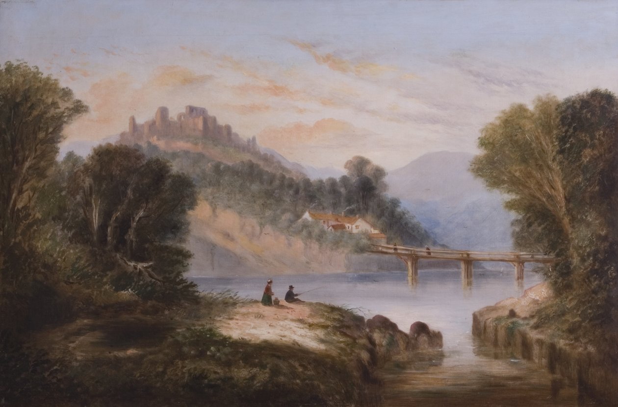 Zamek Dunluce, Antrim, ok. 1860 autorstwa John Faulkner