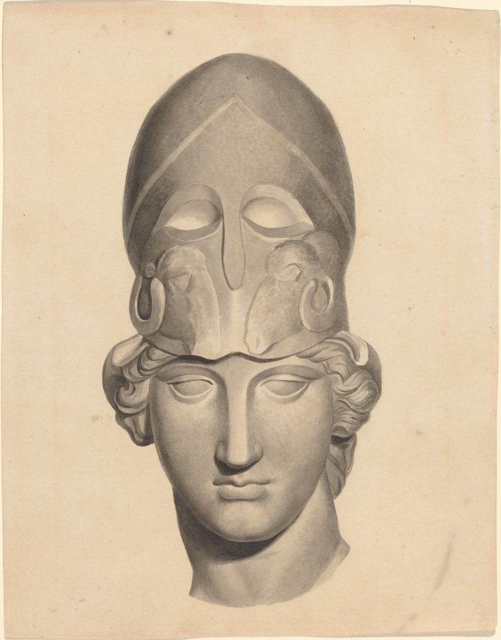 Antyczna głowa z hełmem autorstwa John Flaxman