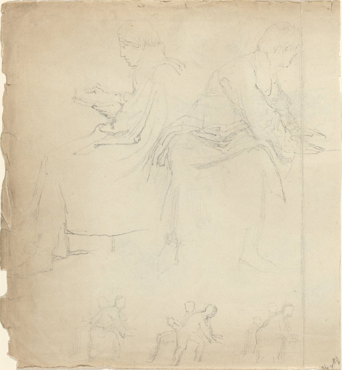 Arkusz studiów [recto i verso] autorstwa John Flaxman