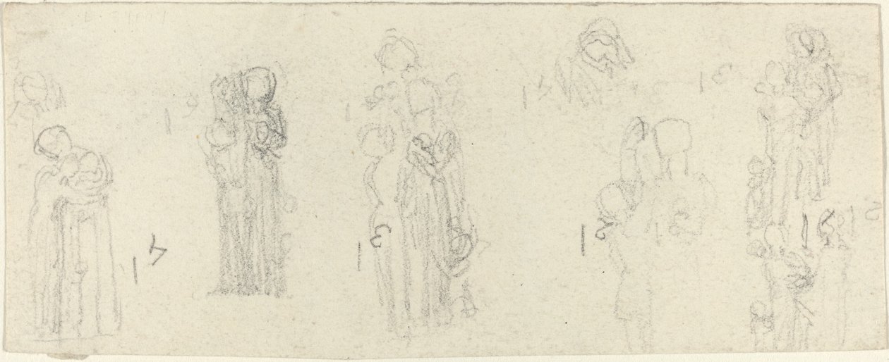 Arkusz studiów [recto i verso] autorstwa John Flaxman