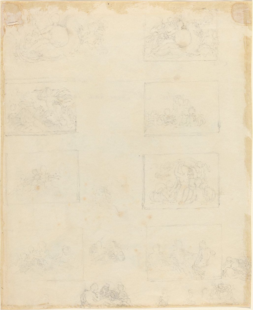 Arkusz studiów [recto i verso] autorstwa John Flaxman