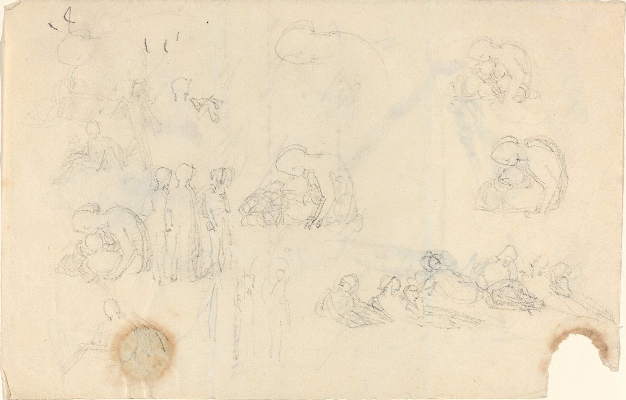 Arkusz studiów [recto i verso] autorstwa John Flaxman