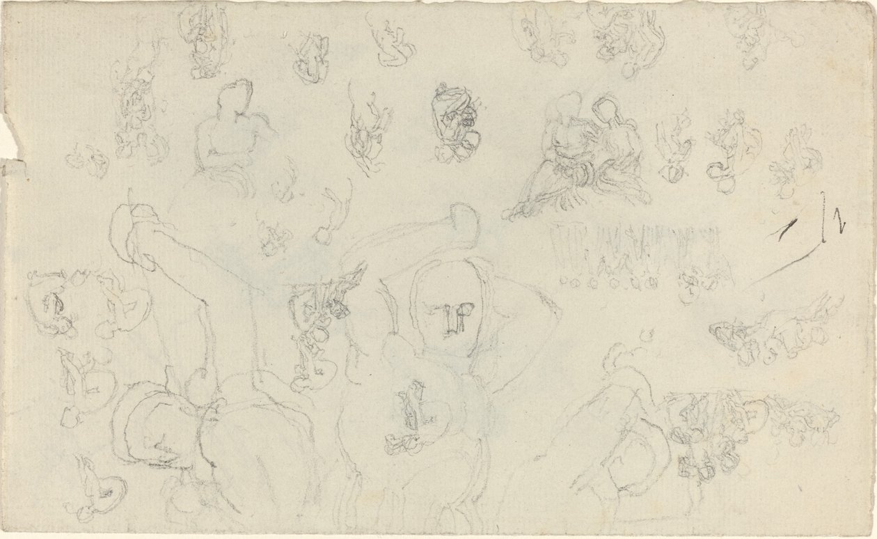Arkusz studiów [recto i verso] autorstwa John Flaxman