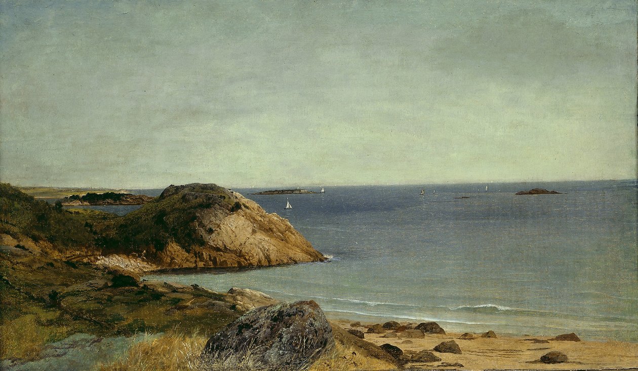 Skaliste Wybrzeże, c.1860 (olej na płótnie) autorstwa John Frederick Kensett