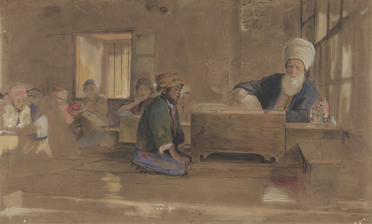 Szkoła arabska, 1841-51. autorstwa John Frederick Lewis