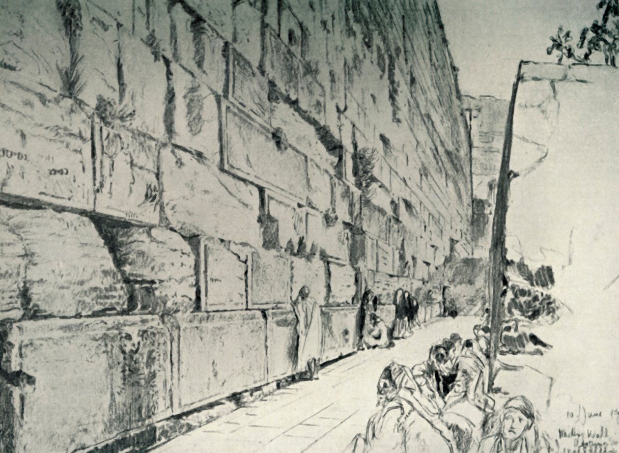 Ściana Płaczu, 1902. autorstwa John Fulleylove