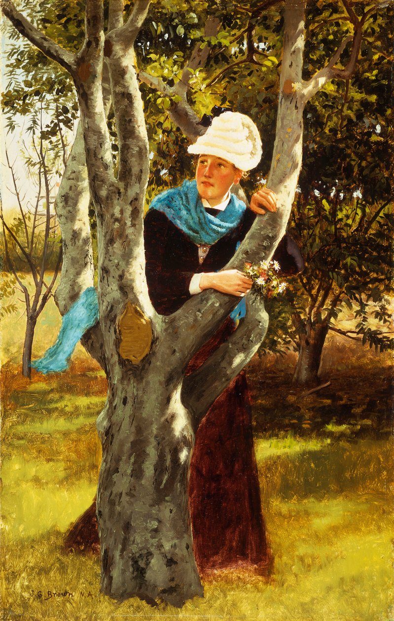 Wśród drzew autorstwa John George Brown