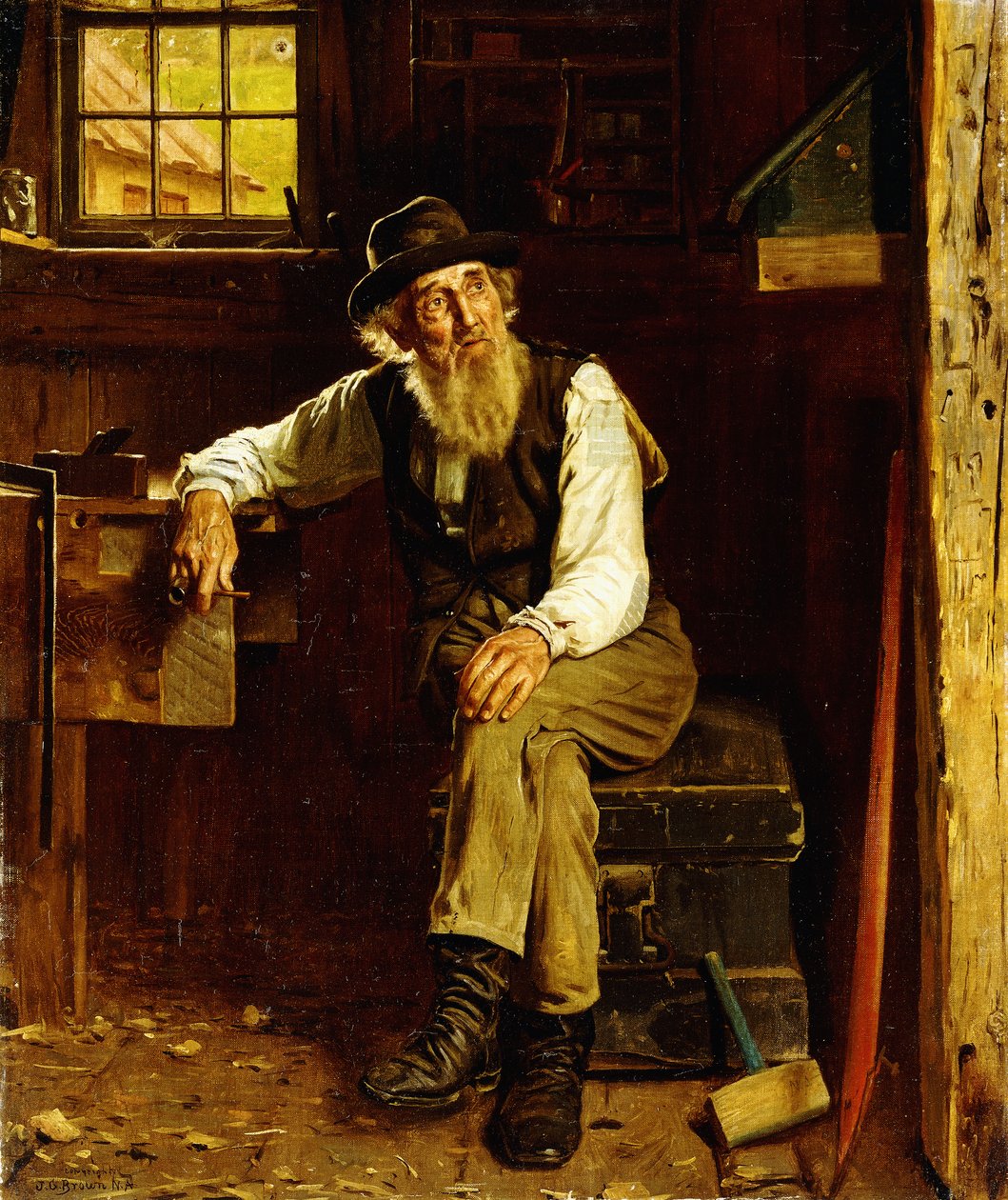 Żyjąc w przeszłości, autorstwa John George Brown