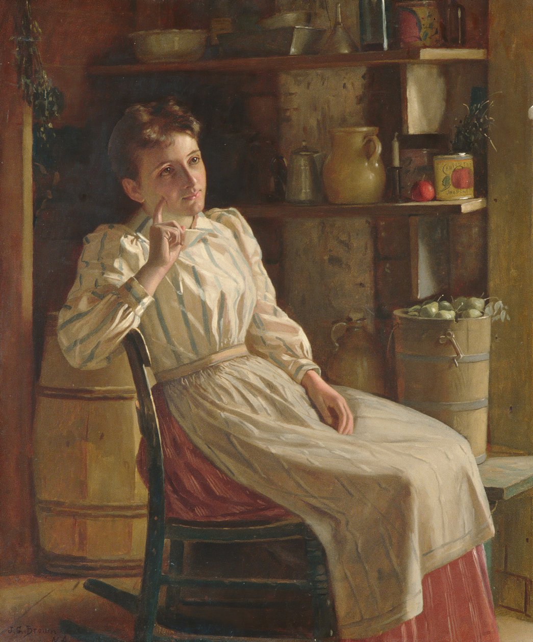 Medytacja, ca. 1900-1910. autorstwa John George Brown