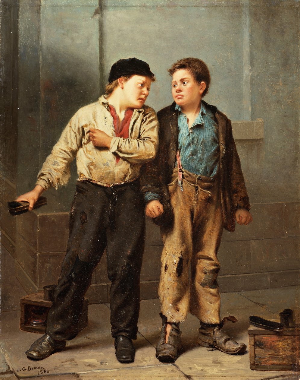 Kłótnia, 1866 autorstwa John George Brown