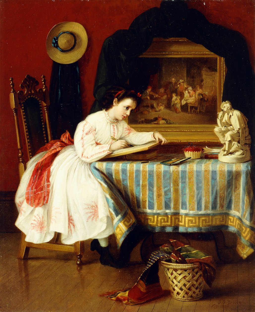 Młody artysta, 1867 autorstwa John George Brown