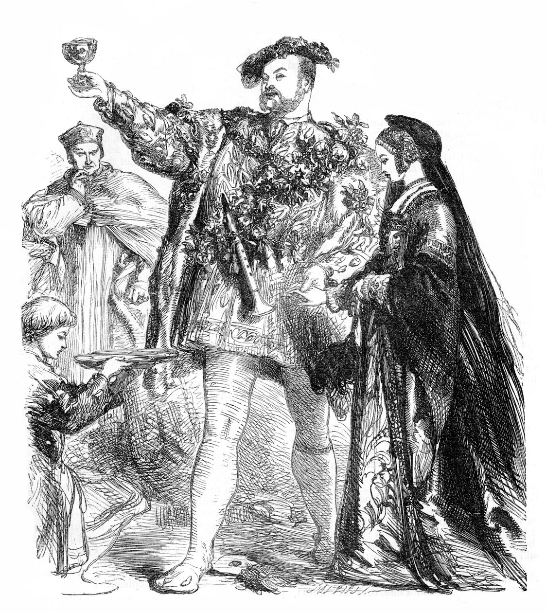 Henryk VIII – William Szekspir autorstwa John Gilbert