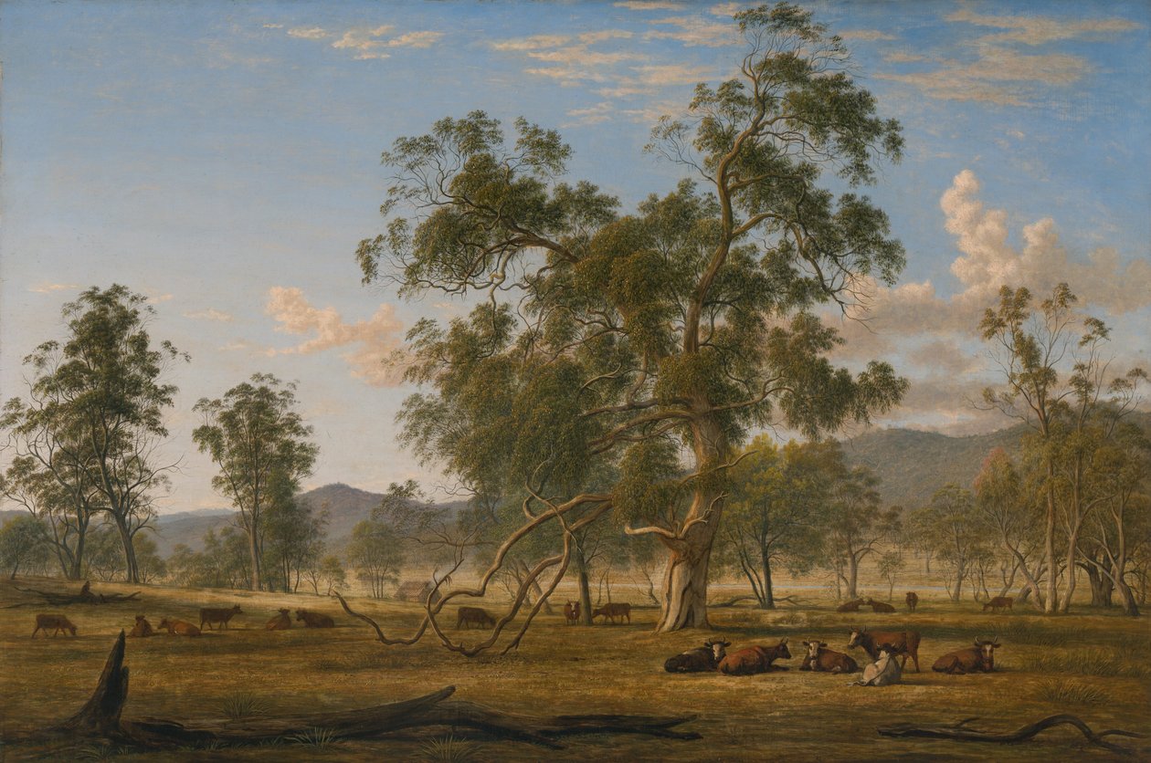 Krajobraz Patterdale z bydłem autorstwa John Glover