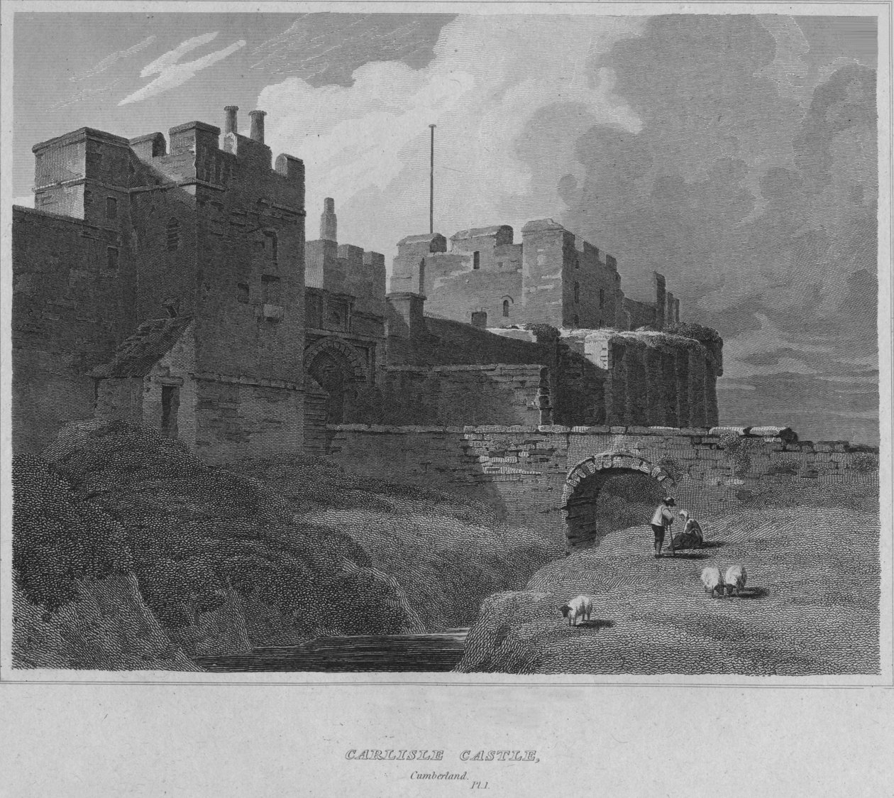 Zamek Carlisle, Cumberland, 1814 autorstwa John Greig