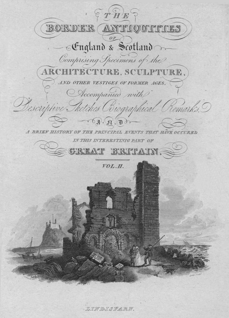 Frontyspis – Lindisfarn, 1814 autorstwa John Greig