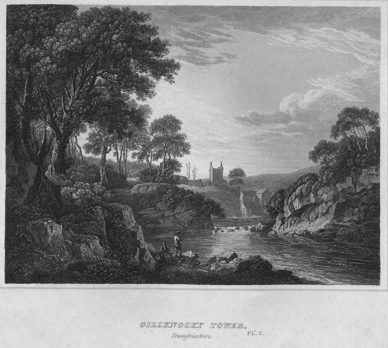 Gillknocky Tower, Dumfrieshire, 1814 autorstwa John Greig