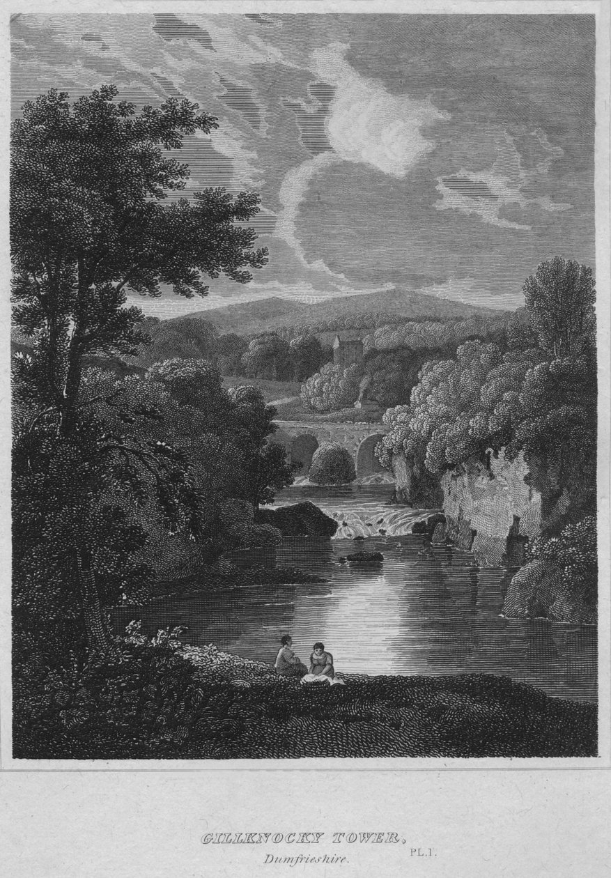 Gillknocky Tower, Dunfrieshire, 1814 autorstwa John Greig
