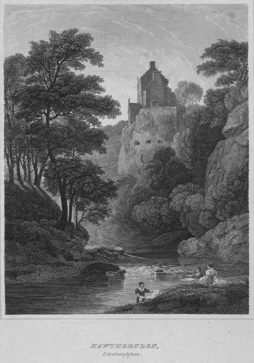 Hawthornden, Edinburghshire, 1814 autorstwa John Greig