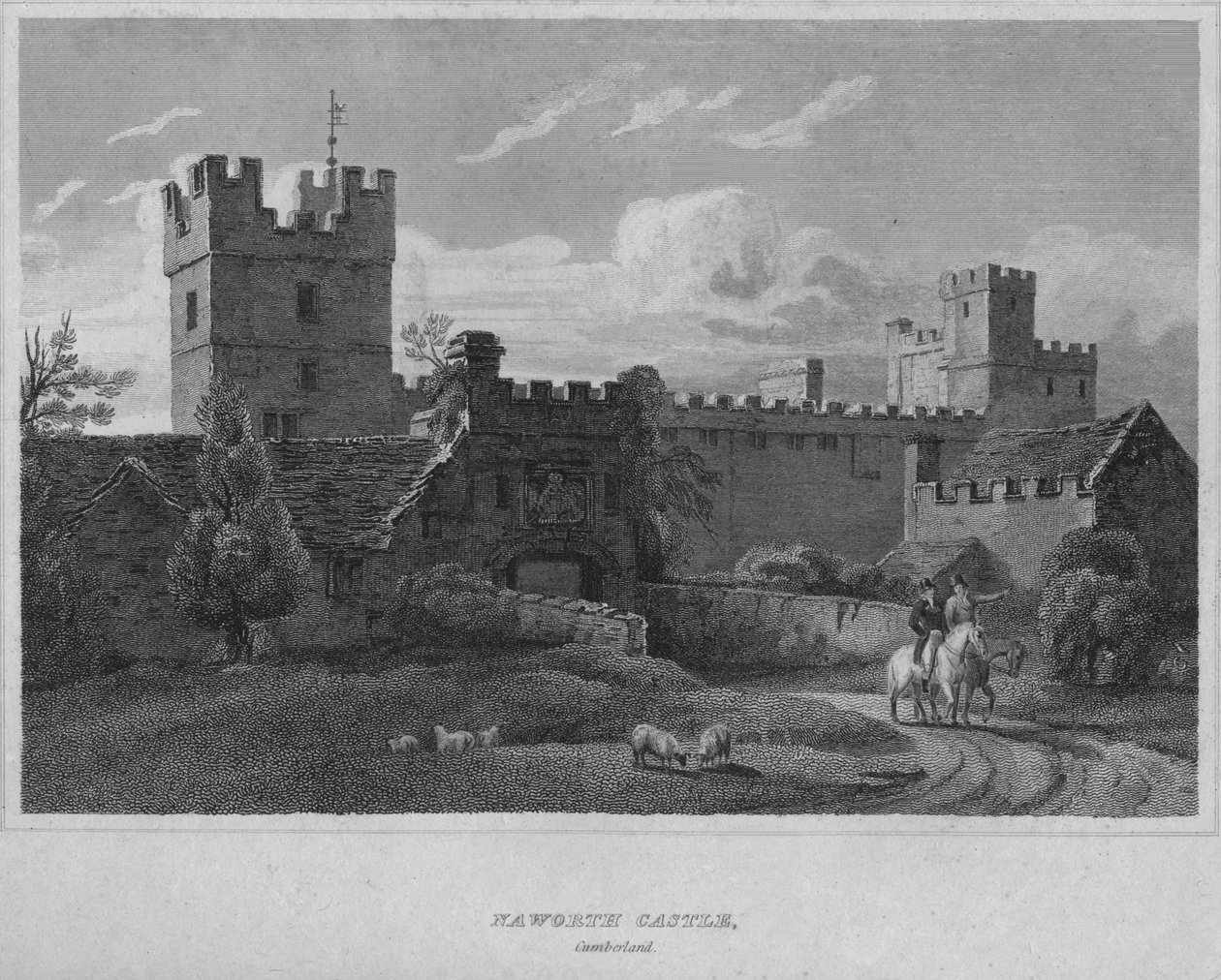 Zamek Naworth, Cumberland, 1814 autorstwa John Greig