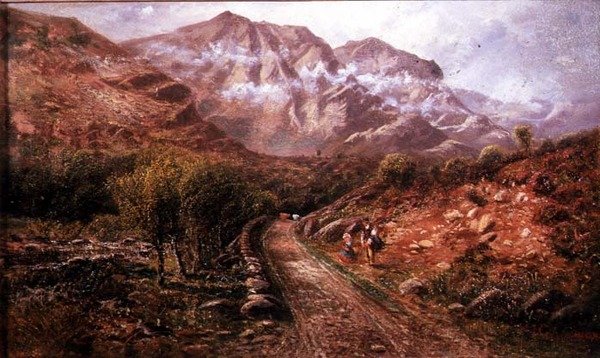 Urwisko węgorza, Borrowdale, Cumberland autorstwa John Gunson Atkinson