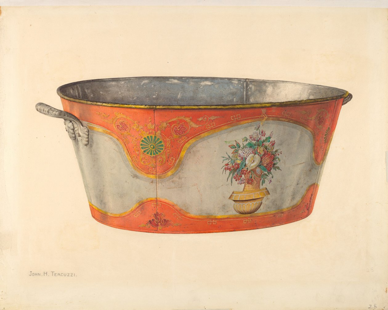 Malowana umywalka autorstwa John H. Tercuzzi
