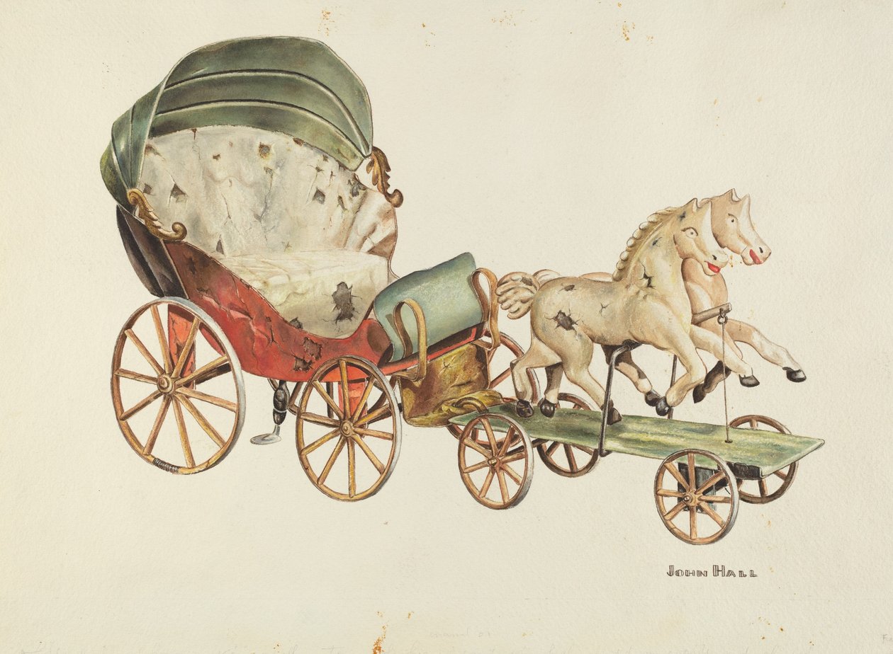 Kalasz i konie, ok. 1930 r. 1940. autorstwa John Hall