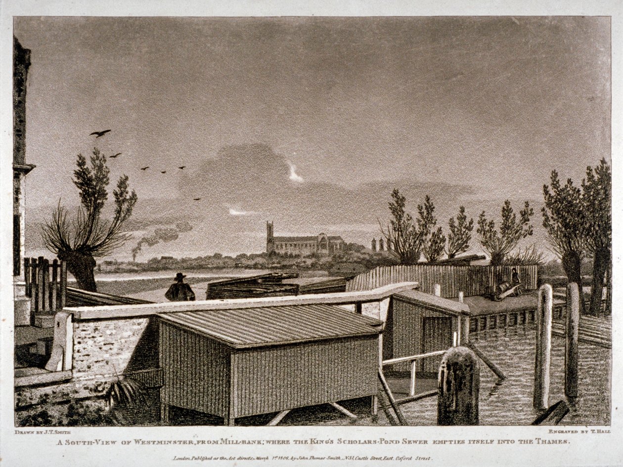 Westminster, Londyn, 1808. autorstwa John Hall