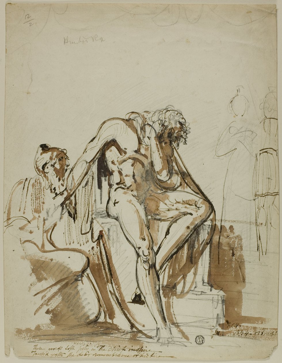Akt męski i inne figury autorstwa John Hamilton Mortimer