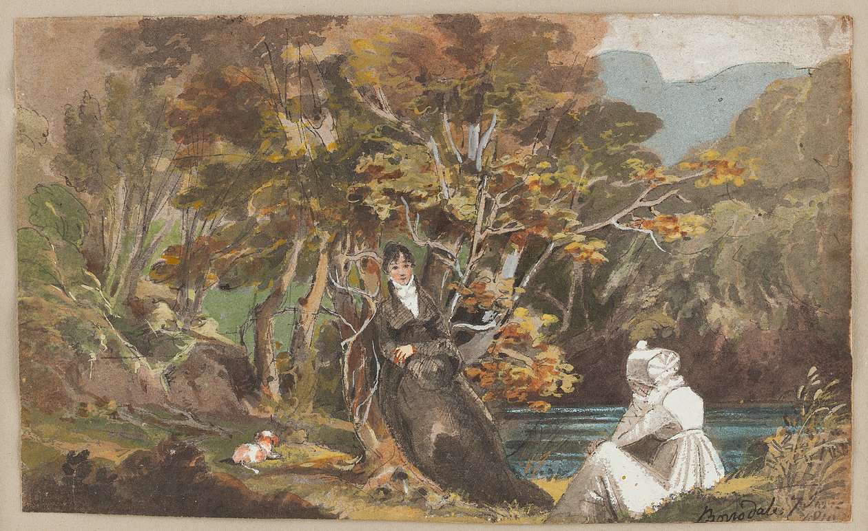 Borrowdale, 1810 (wc na papierze) autorstwa John Harden