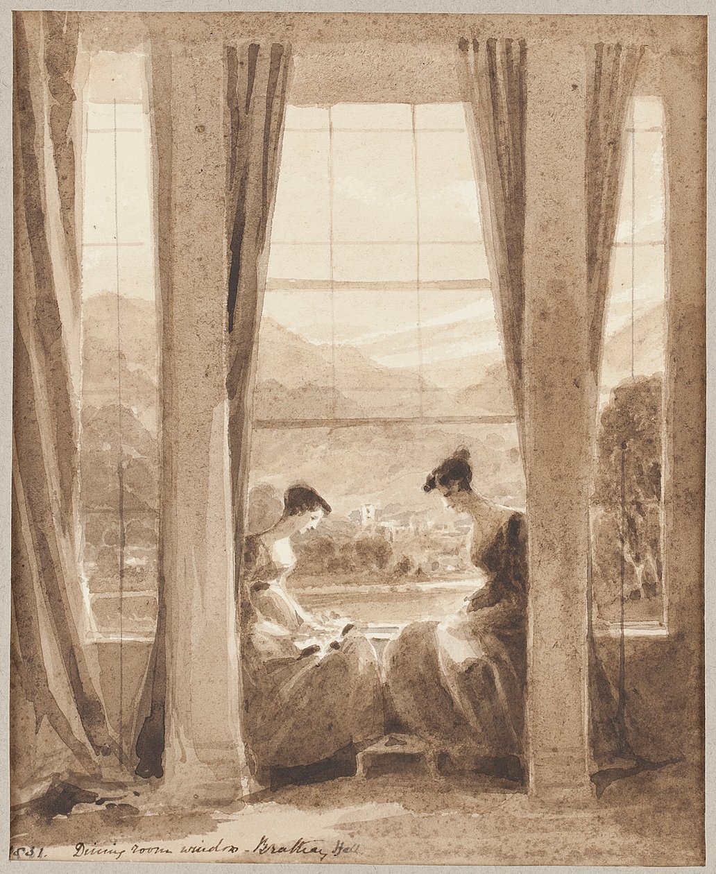Okna salonu, sala Brathay autorstwa John Harden