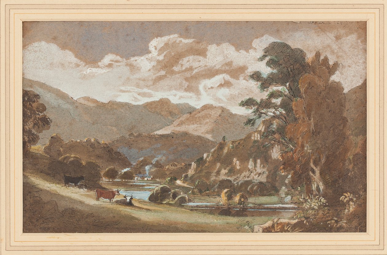 Skelwith, Lake District, Cumbria (wc na papierze) autorstwa John Harden
