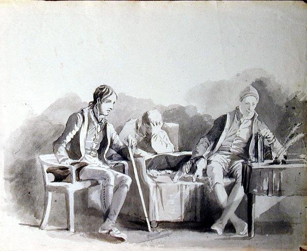 Zdenerwowany (atrament na papierze) autorstwa John Harden