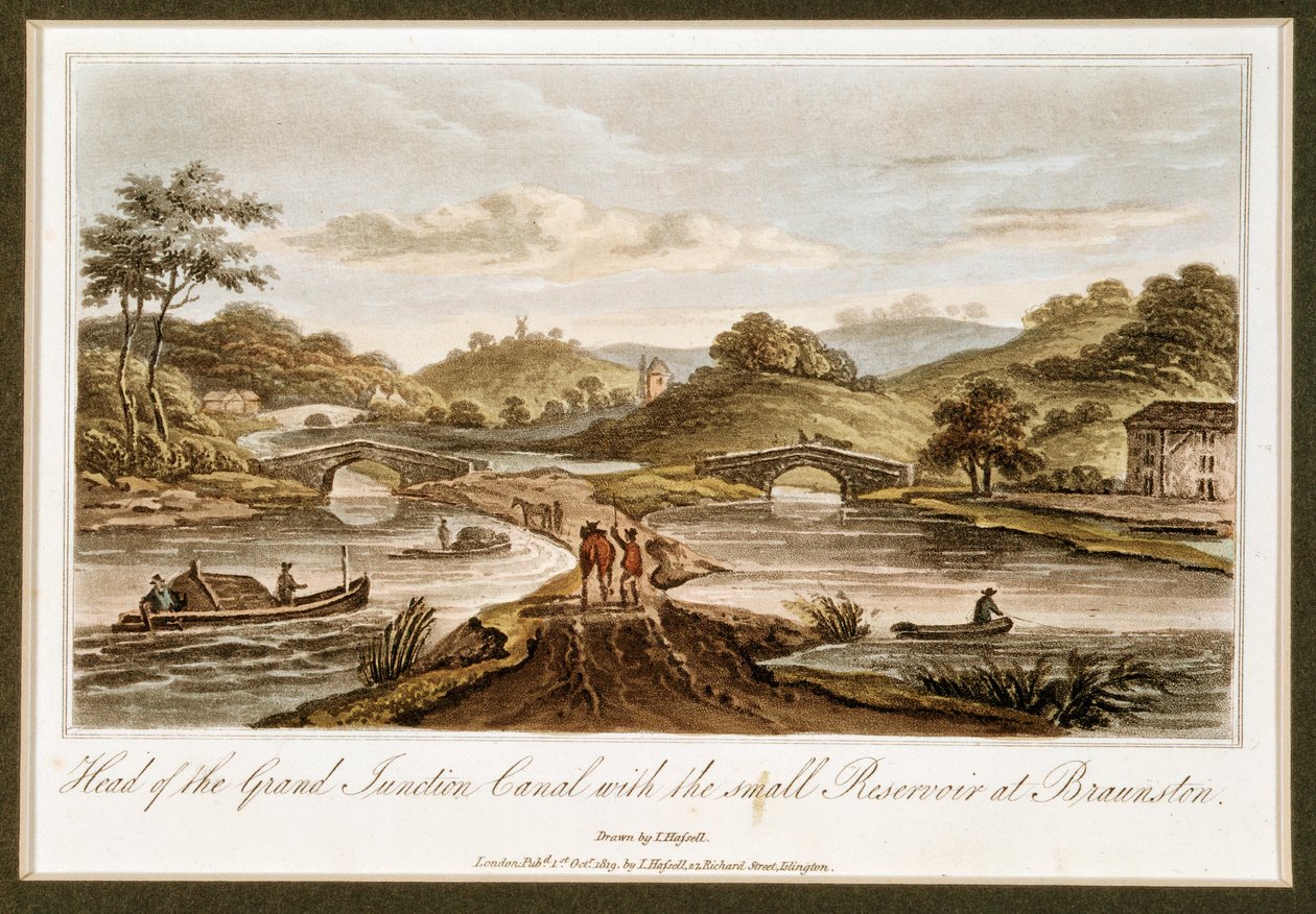 Kanał Grand Junction, Braunston, Northamptonshire, 1819 autorstwa John Hassell