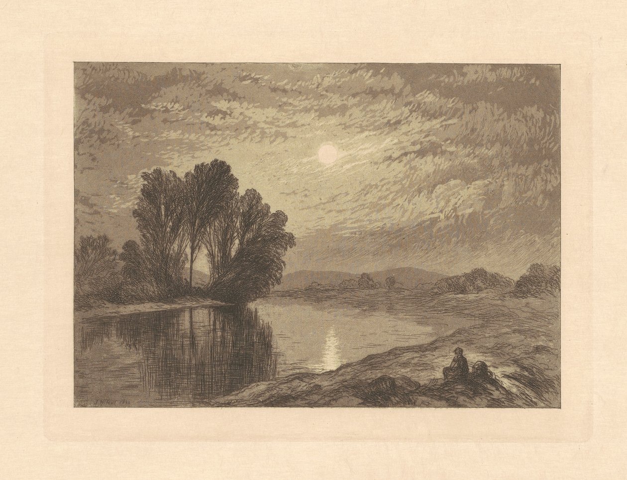 Światło księżyca na Androscoggin autorstwa John Henry Hill
