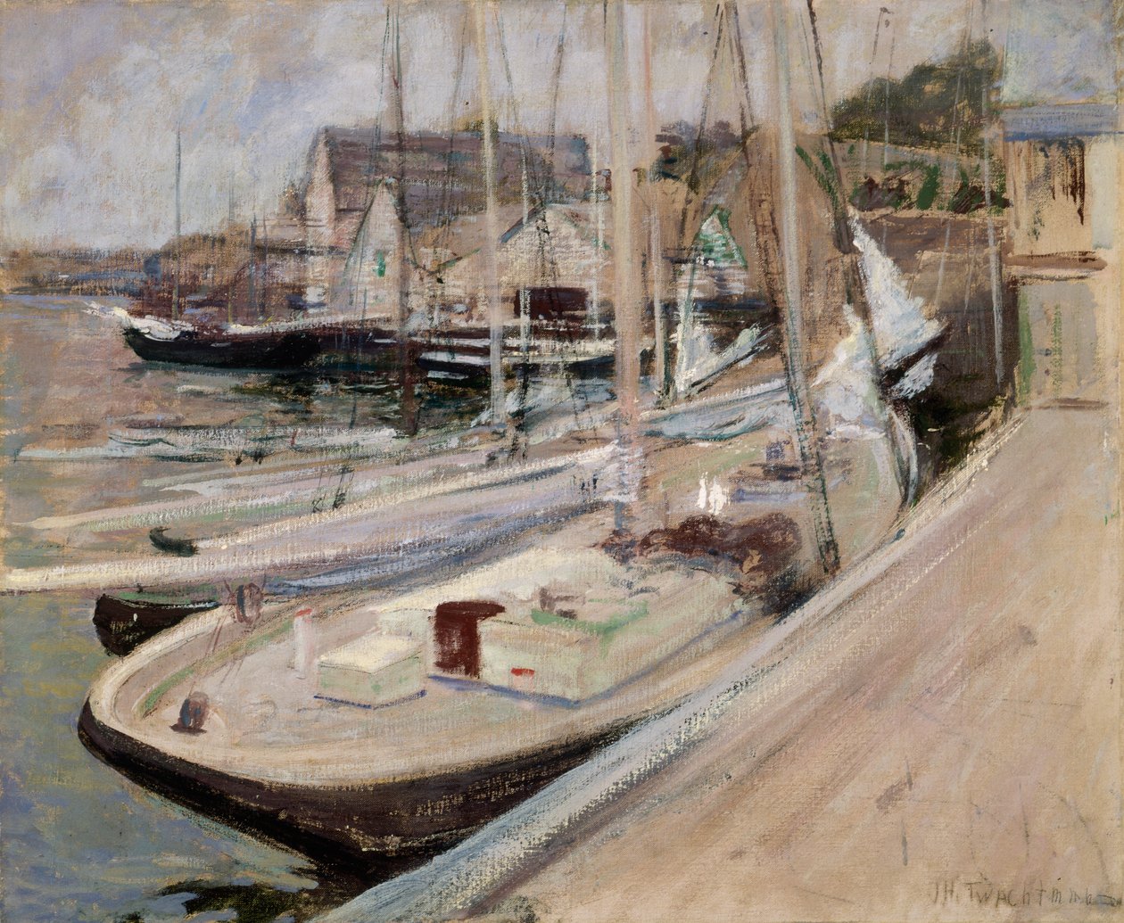 Łodzie rybackie w Gloucester, 1901. autorstwa John Henry Twachtman