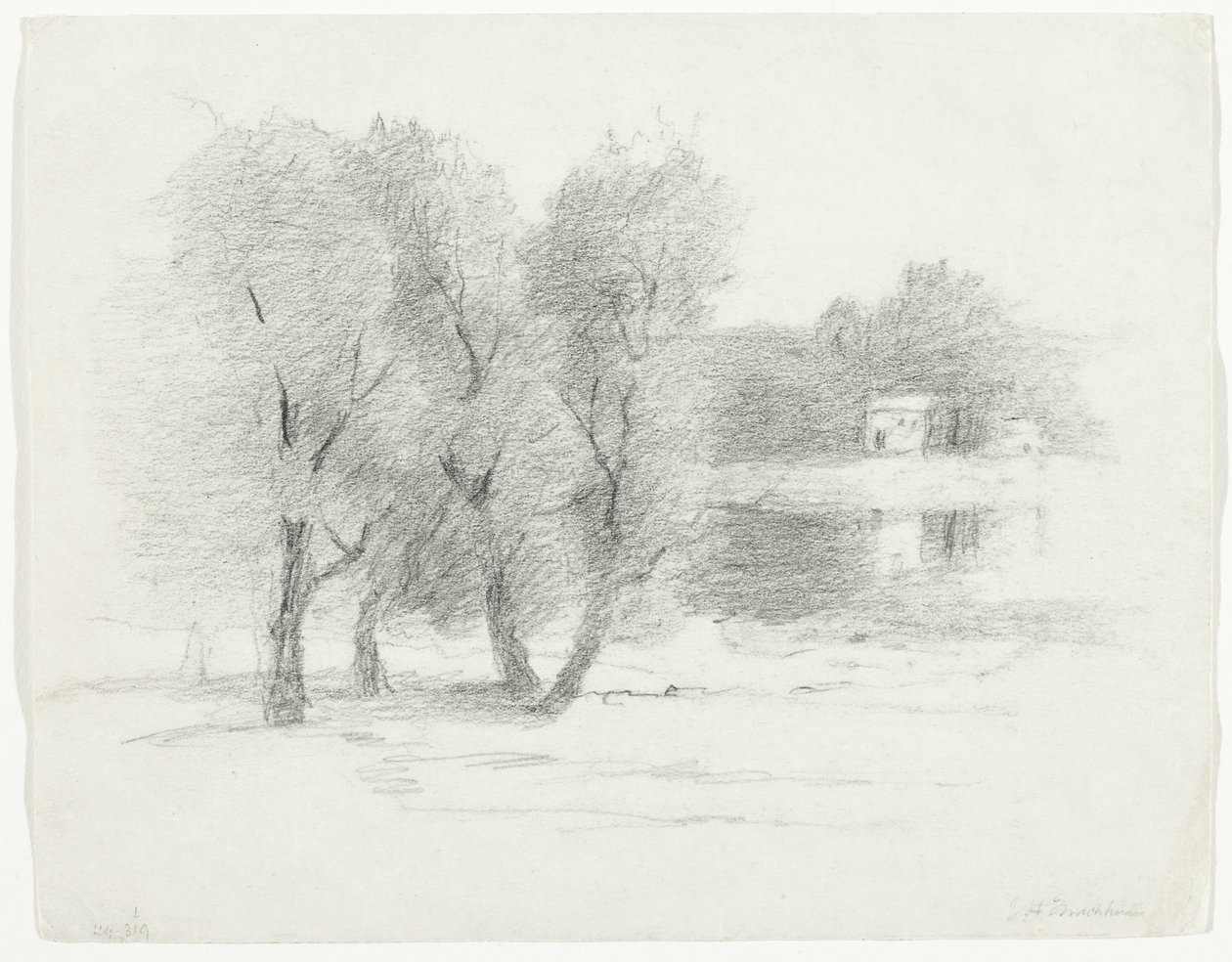 Krajobraz, koniec XIX-początek XX wieku autorstwa John Henry Twachtman